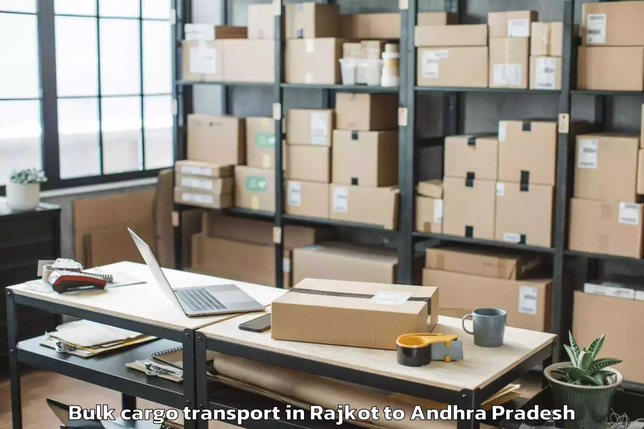 Hassle-Free Rajkot to Atchutapuram Bulk Cargo Transport